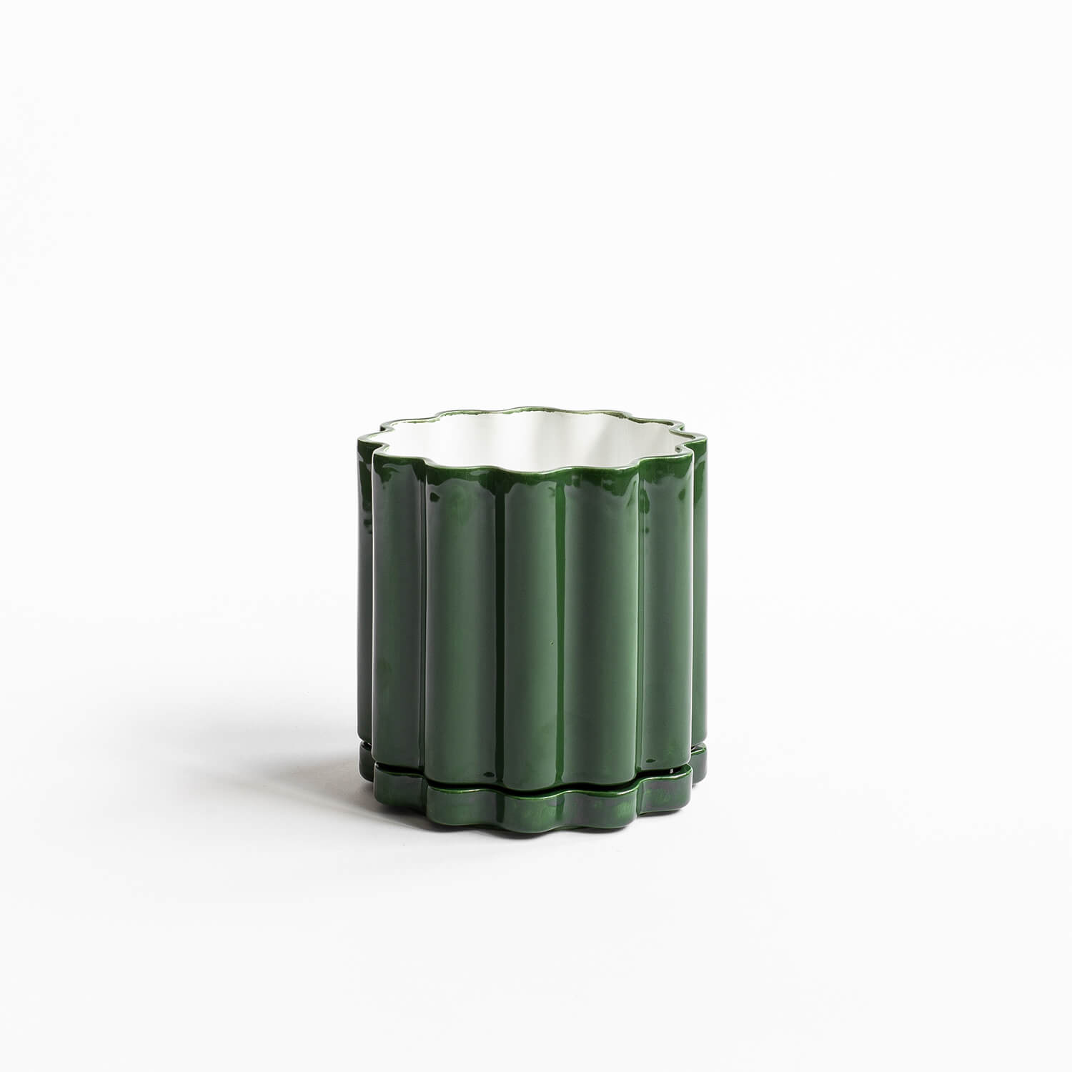 Maceta Cilindro Ondas – Verde